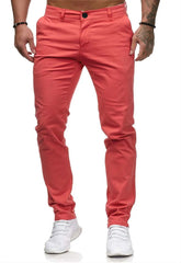 Men Casual Pants Patchwork Pencil Pants Ankle Length Pant Spliced Skinny ZipperCasual Pockets Mid Waist Solid 2025 Summer