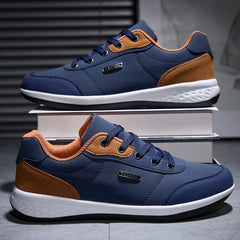 2025 Men Shoes Spring Autumn Waterproof Walking Sneakers Leisure Male Leather Sports Shoes Non-Slip