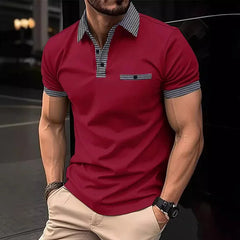 Men's short-sleeved polo shirts in color sportswear