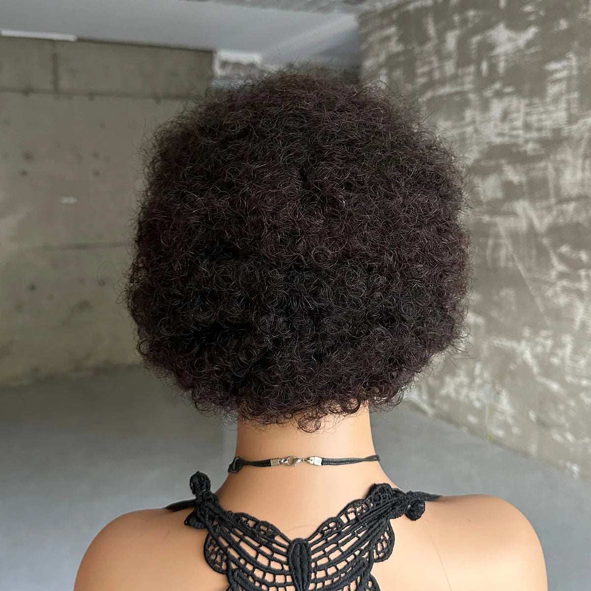 Cheap Short Afro Kinky Curly Wigs For Women Human Hair Brazilian Hair Human Hair Afro Wigs Full Machine Made Wig