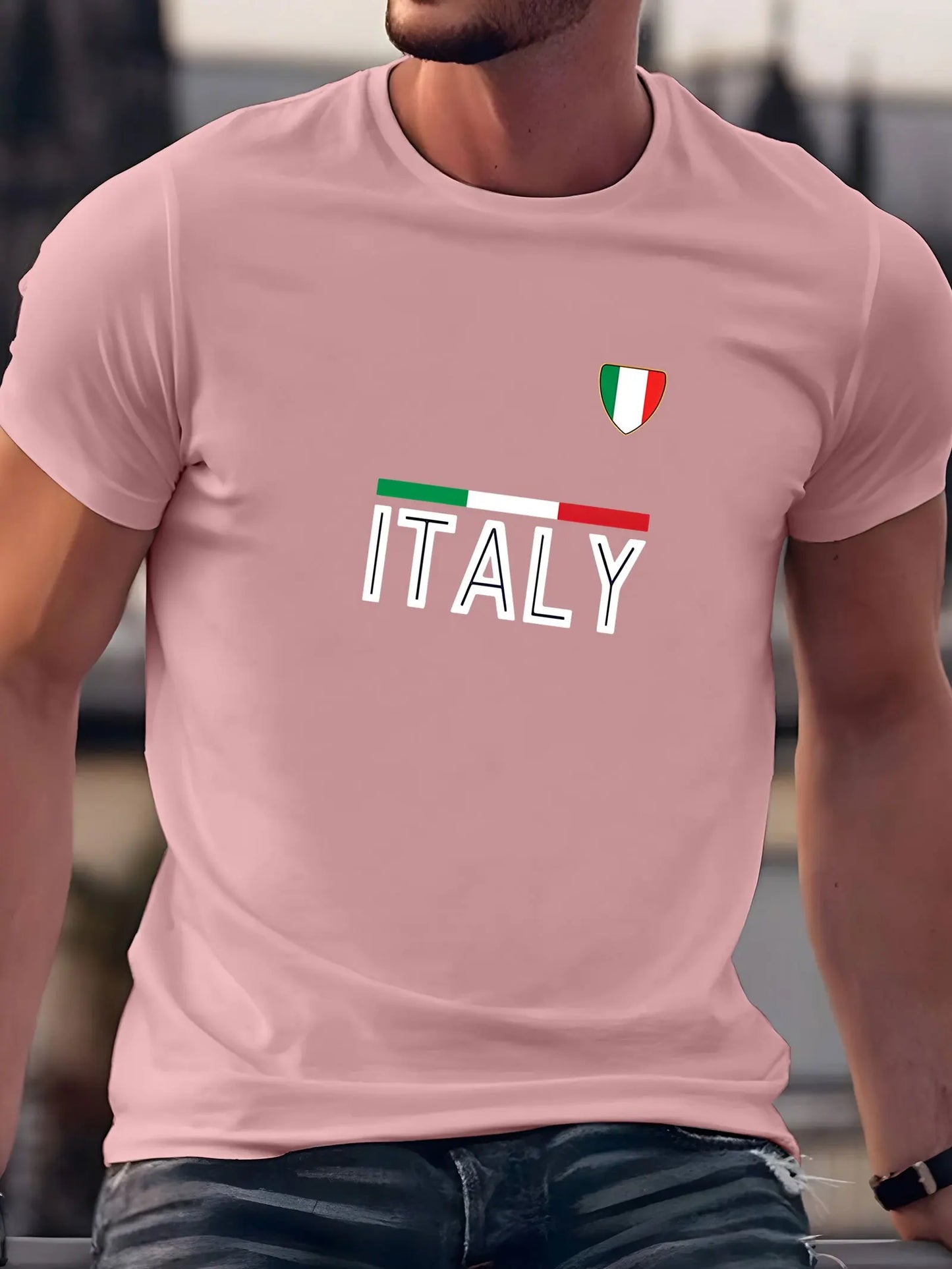 Men's summer 100 cotton fashionable casual sports loose fit plus size Italian