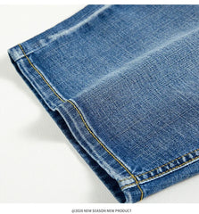 2026 Summer Shorts Jeans Men Denim Pants Stretch Dark Blue Fashion Design Men's Jeans Slim