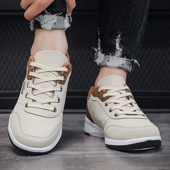2025 Men Shoes Spring Autumn Waterproof Walking Sneakers Leisure Male Leather Sports Shoes Non-Slip