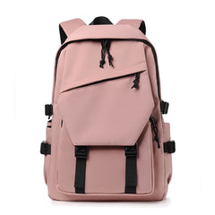 Simple solid color backpack,  travel backpack, plenty of storage space, very suitable for commuting, school, work