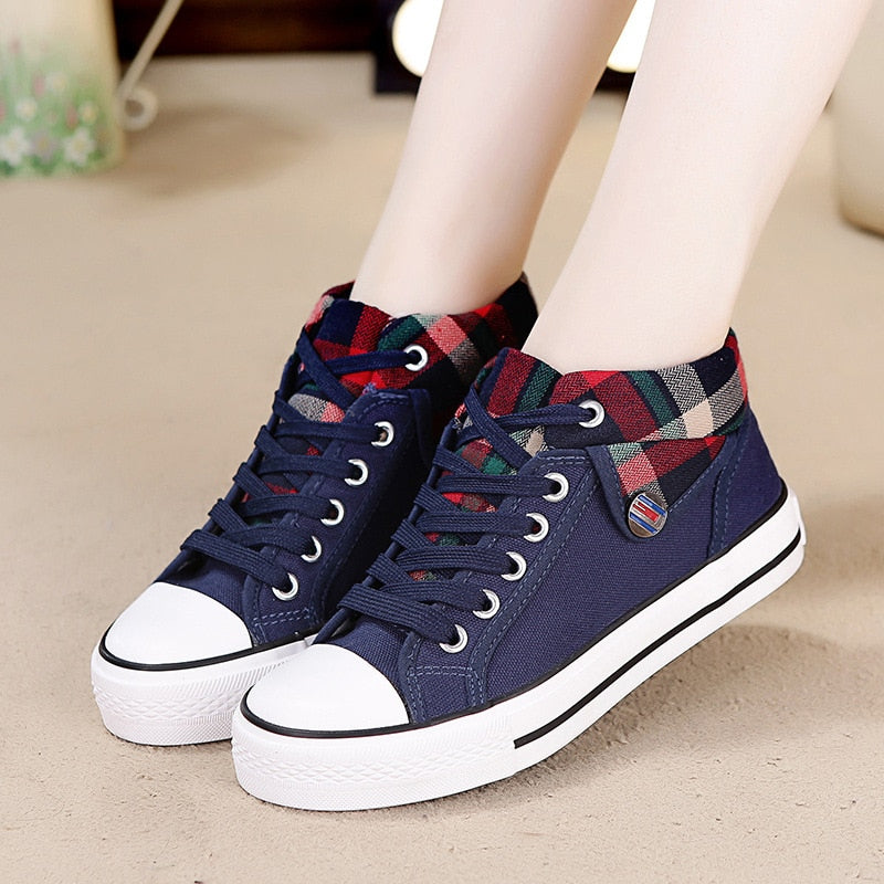 Women Platform Canvas Sneakers Woman Spring Casual Shoes Breathable Trainers Female Sneaker Summer Lady Vulcanized Shoes