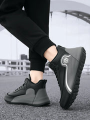 High-Top Casual Sneakers for Men, Trendy Thick-Soled Dad Shoes, Breathable Soft-Soled Non-Slip Versatile Men's Shoes,