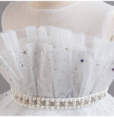 Flower Girl Dresses for Wedding White Champagne Red Pink Child Gala Evening Formal Luxury Birthday Puffy Irregular Elegant Dress