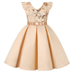 3-10Y  Girls' Dress Children's Sequined Evening Festival Party Princess Dress Party Dress for Kids Girl