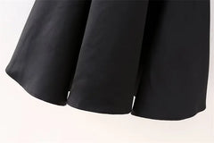 Black Backless Mini Skirt For Women Off The Shoulder Hollowed Out Fashion Sleeveless Party Dress Sexy A-line Tie Bow Club 2024