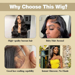 Chocolate Brown Lace Front Wig Transparent HD 13x4 Lace Frontal Wig 100% Colored 4x4 Lace Body Wave Human Hair Glueless Wigs