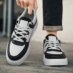 Men's Sneakers Platform Casual Shoes Soft Non Slip Running Shoes Trend Lightweight Flat Shoe Lace-up Shoes for Men