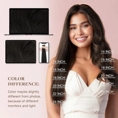 I Tip Hair Extensions Real Human Hair 50 Strands Jet Black Straight Pre-Bonded I Tip Hair Extensions Add Hair Length&Volume 50g