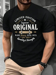 High-quality, trendy men's T-shirt: 100% pure cotton, graphic print, loose fit, casual, comfortable, and versatile.