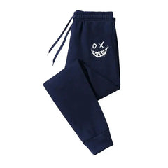 Men Casual Pants for Daily Wear with Jogging Pants Autumn Winter Men's Sweatpants Monste Smile Printed Lace-up Sweatpants