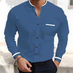 Men's Long Sleeve Shirts Plain Shirts Fashionable High Quality