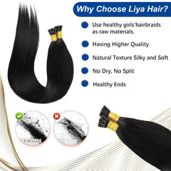 Kinky Straight I Tip Hair Extensions Brazilian Hair Pre Bonded Keratin Stick In Straight I Tip Hair Extensions 50 Strands/Pack