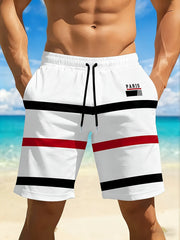 2026 Summer New Style Men's Shorts - Outdoor Sports Casual Fashion - Comfortable and Soft - 3D Stripes Pattern Print