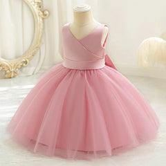 Toddler Girl Dress 0-4 Years Flower Bow Kids Skirt Christmas Halloween Princess Dress Children's Dresses Birthday Party