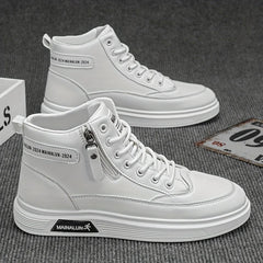 High-Top Sneakers for Men Designed for All Seasons, Featuring a Non-Slip Pure