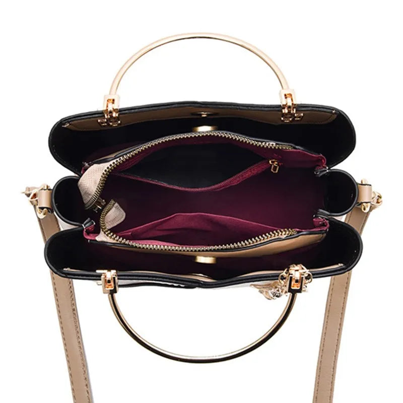 Women Single Shoulder Bag Colored Combination Handbag Fashion