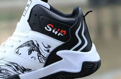 New Anti-Slip Men's High Top Men's Basketball Shoes Luxury Comfortable Running Shoes Fashionable Versatile Casual