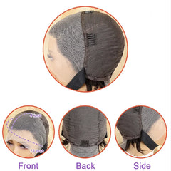 pixie cut wig party use wig brown burgundy color pixie wig pixie cut human hair wig for women gift wig 13x4 frontal lace human hair wig natural% density  short
