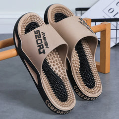 Couple massage slippers men's bathroom shower 2026 new acupoint foot therapy home indoor men's cool slippers summer