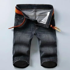 Denim Shorts Men's Summer Thin Straight Classic Designer Business Short Jeans Brand Clothing Stretch Korean