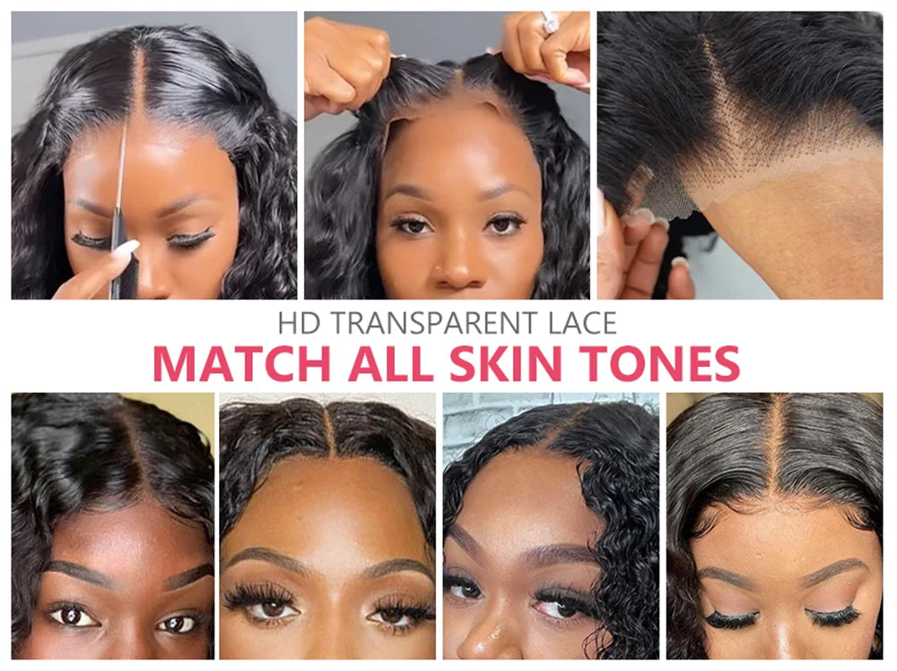 Jerry Curly Lace Front Short Bob Glueless Wigs Human Hair 4x4 Closure Wigs Pre Cut Lace Ready to Wear 13x4 Front Wigs For Women