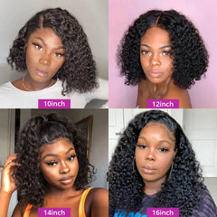 Wear And Go 13x4 Water Wave Bob Lace Wig For Women Curly 7x5 Glueles Human Hair Wig Ready To Go Hu