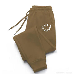 Men Casual Pants for Daily Wear with Jogging Pants Autumn Winter Men's Sweatpants Monste Smile Printed Lace-up Sweatpants