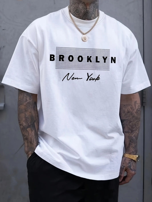 Men summer 100% pure cotton brooklyn new york