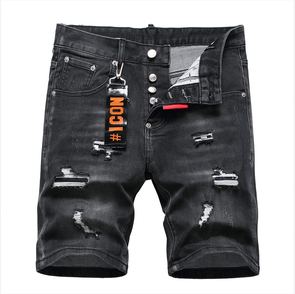 2024 Mens Black Jeans luxury brand Male Jeans Slim
