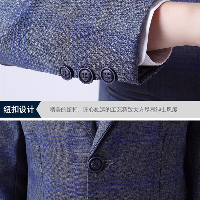 Top Quality Boys Formal Suit Ceremony Wedding Campus Student Tuxedo Dress Gentleman Kids Costume Children&#39;s Blazer Clothing Set