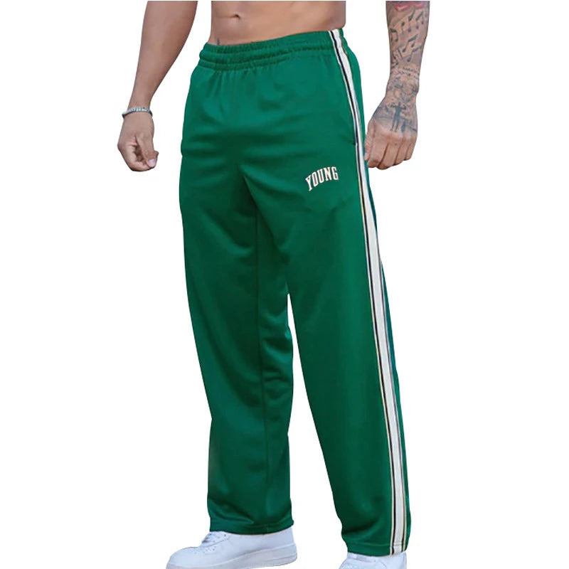 American-style best-selling thin, sporty, casual, simple, trendy, loose, wide-leg jogging pant