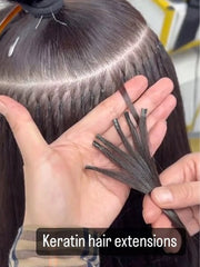 Wholesales K -Tip Hair Extensions Human Hair V tip keratin fusion hair extensions Natural Straight Machine Remy Hair extensions