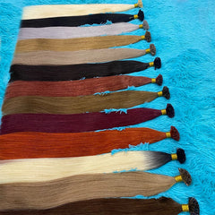 Human Hair Extensions Keratin K Tip Hot Fusion Human Hair Natural Hair Italy Keratin Glue Machine Remy Hair K Tip Straight