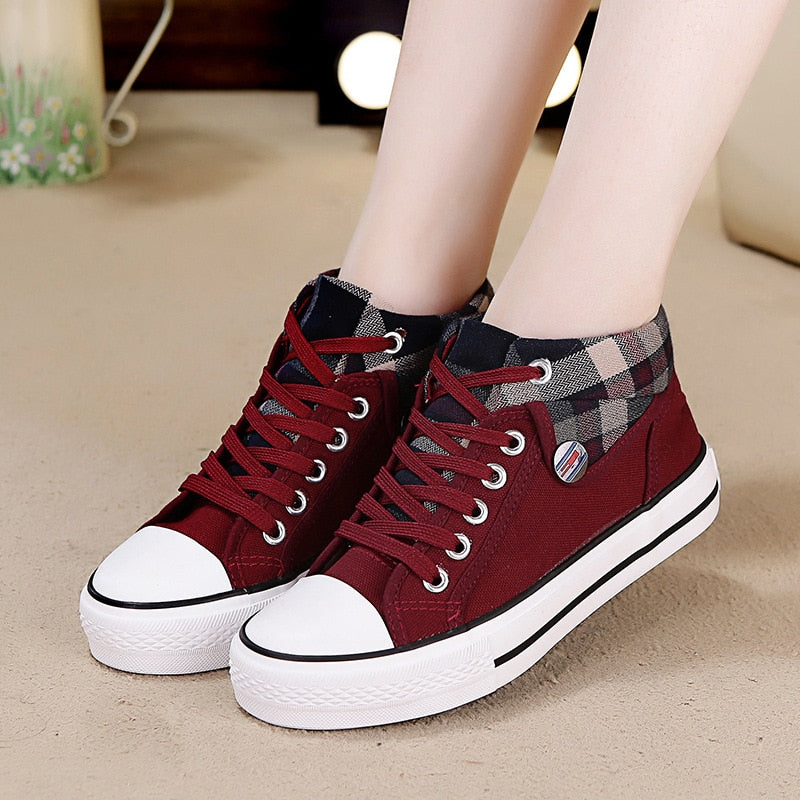 Women Platform Canvas Sneakers Woman Spring Casual Shoes Breathable Trainers Female Sneaker Summer Lady Vulcanized Shoes