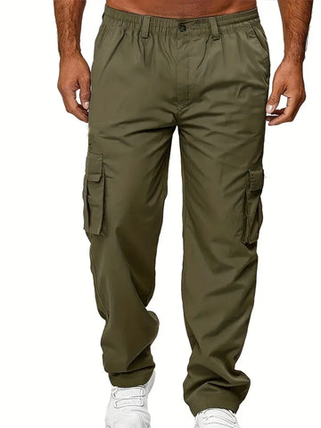 Men's Cargo Pants Sweatpants Outdoor Loose Straight Long pant