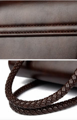 Retro High Quality Oil Leather Women Top-handle Shoulde Bags Vintage Casual Totes Trendy Lock Designer Handbag Small