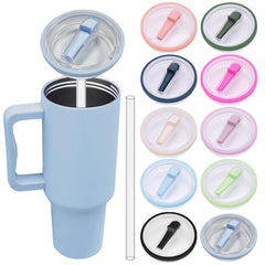 40Oz Tumbler Flip Straw Lid Replacement Spill Proof Resistant Tumbler Tumbler cover for Stanley cup