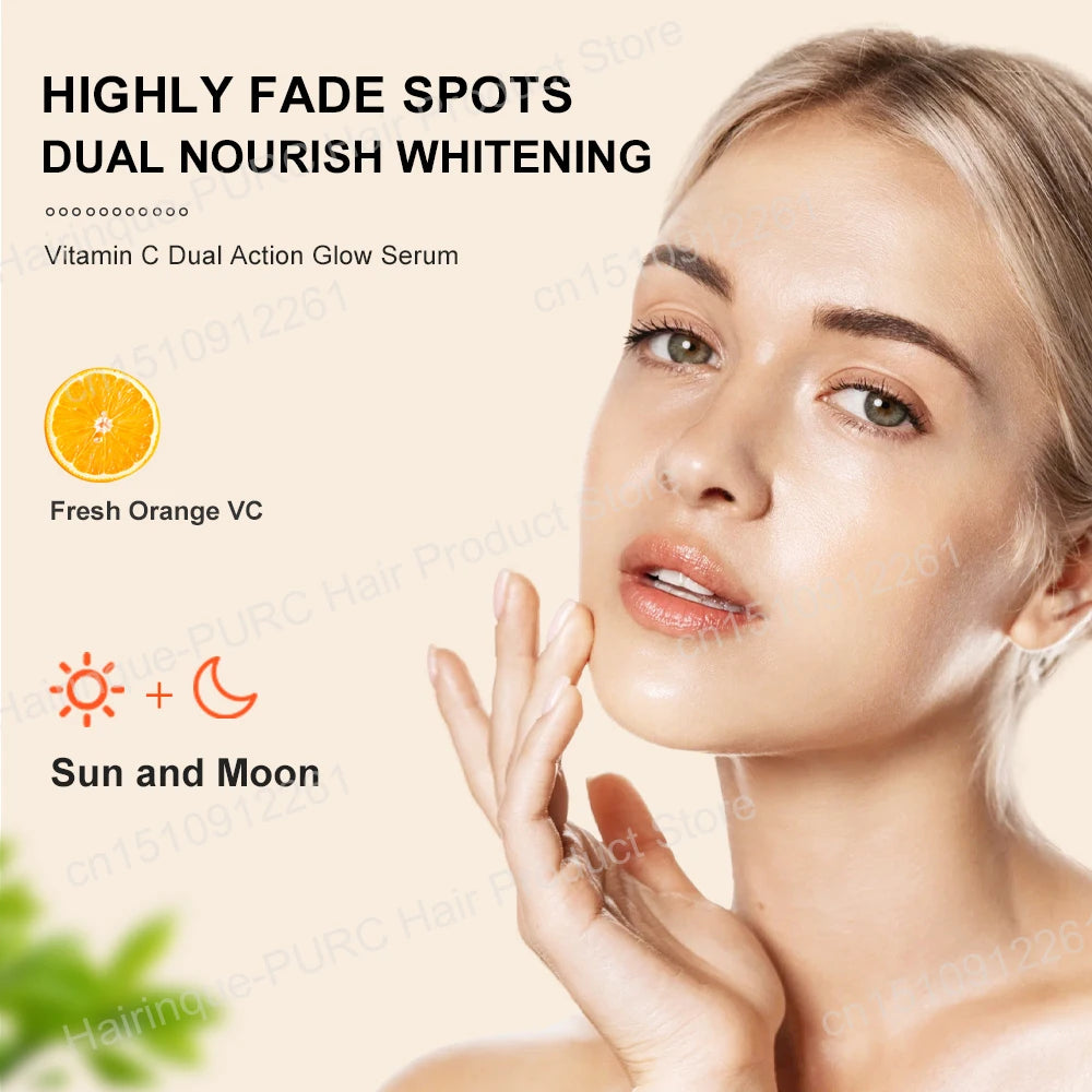 Vitamin C Whitening Serum Face Hyaluronic Acid Dark Spot Remover  Brightening Glowing Essence Anti-aging Serum Facial Skin Care