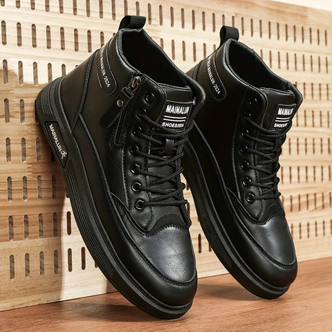 High-Top Sneakers for Men Designed for All Seasons, Featuring a Non-Slip Pure