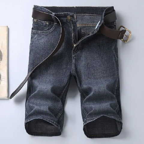 Summer Shorts Jeans Men Denim Pants Stretch Black Fashion Design Men's Jeans Slim Straight Male Short Jeans