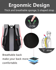 Large Capacity Backpack Men Laptop Backpacks 15.6 Oxford Black Solid High School Bags Teen College Boy Gril Student Backpack