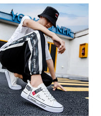Men's Canvas Shoes Breathable Men Casual Shoes Outdoor Sneakers Comfortable Low-Top Men Tennis Shoes Zapatillas De Deporte