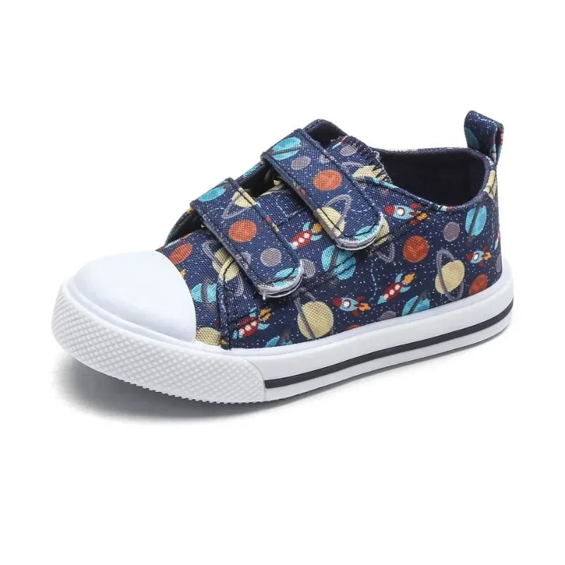 Cute Boys Kids Canvas Shoes Hook & loop shoes