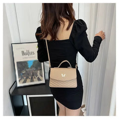PU Versatile and Fashionable Portable Small Square Bag Single Shoulder Crossbody Bag Luxury Designer r