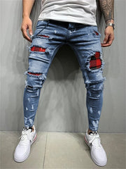 New Streetwear Men pants Stretch Jeans men Casual Men Solid Color Slim Fit Skinny Pants Fashion Sports Jogging Harajuku Pants