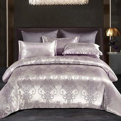 High End Jacquard Bedding Luxury European Wedding Bedding Sets American Satin Double Duvet Cover